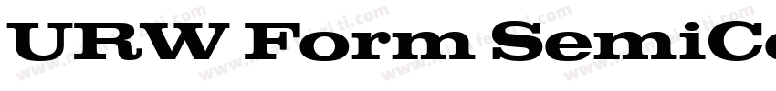 URW Form SemiCond W05 Bold字体转换